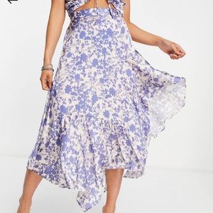 Topshop Asymmetrical Midi Skirt